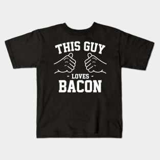 This guy loves bacon Kids T-Shirt